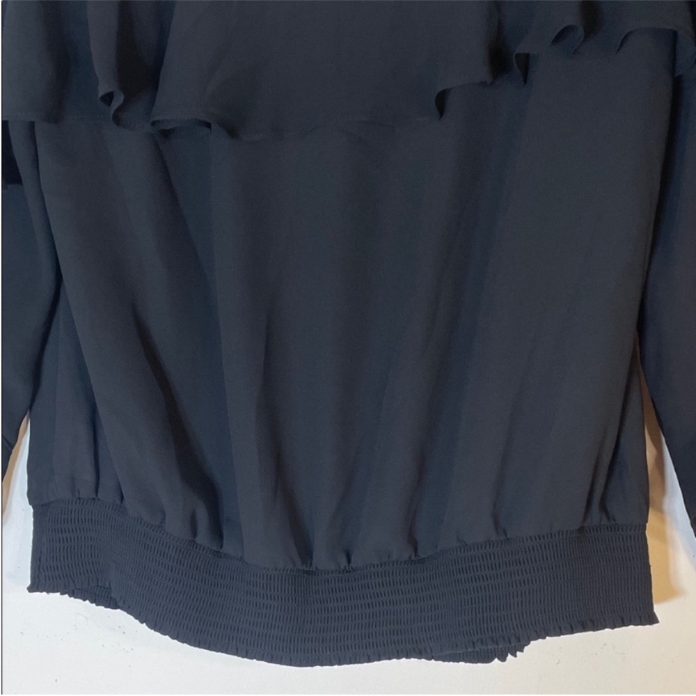 Thalia Sodi Boho Studded Blouse with Sheer Ruffle Sleeves. Large. NWT. - Picture 13 of 14